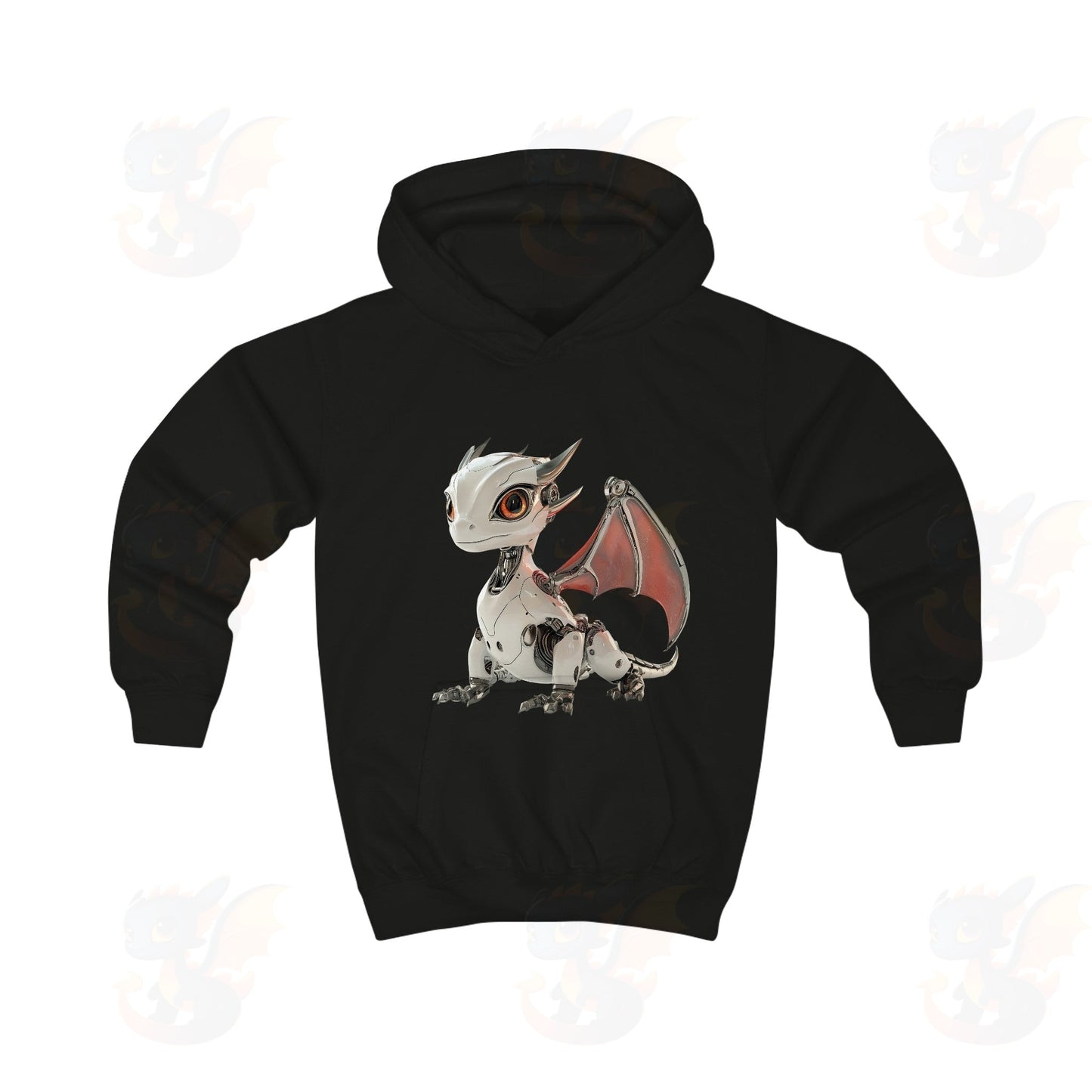 Cool Looking Robot Dragon - Kids Hoodie