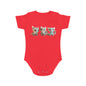 Short Sleeve Baby Bodysuit with 3 Cute Baby Dragons | Teeny Tiny Dragons