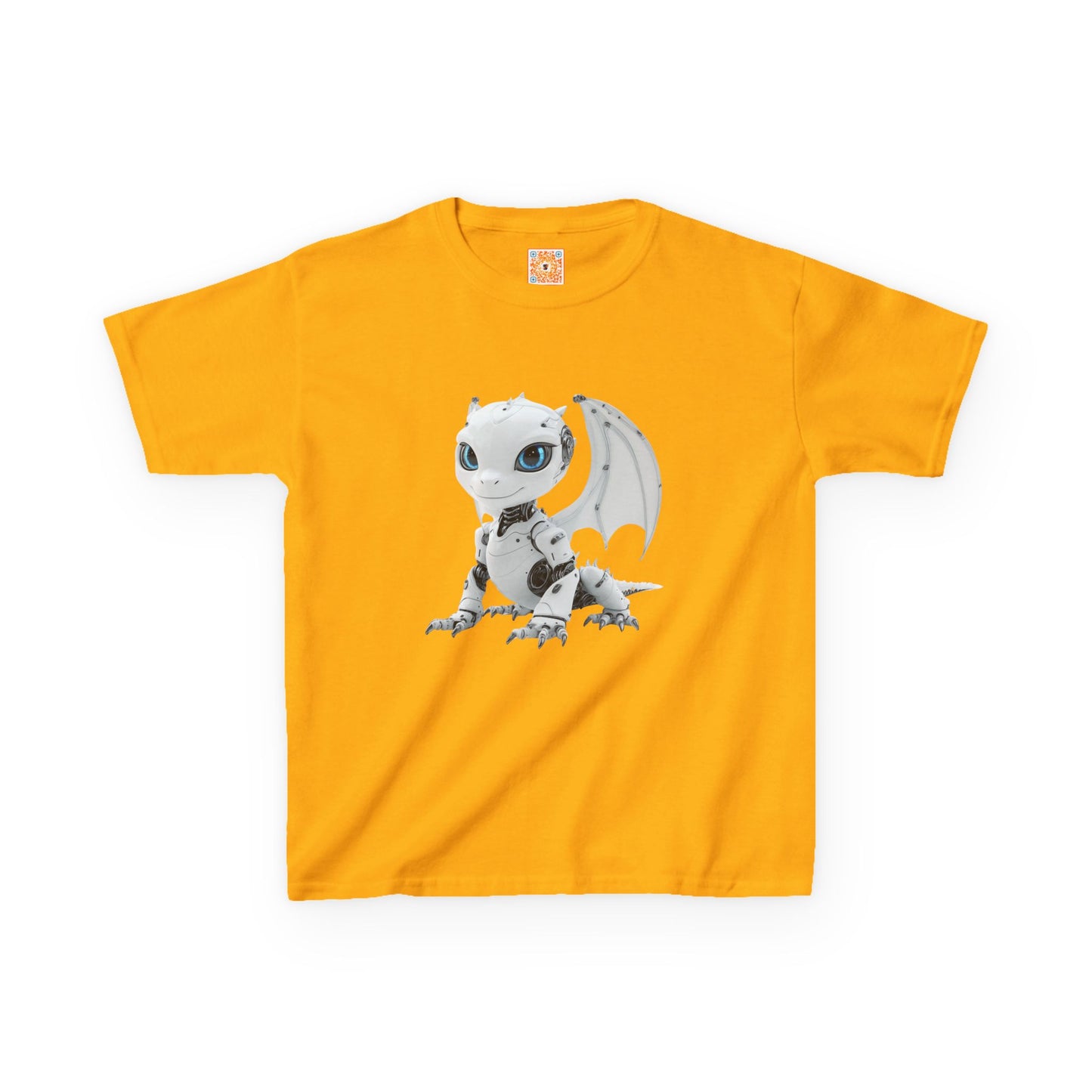 Happy Robot Dragon Kids Heavy Cotton T-Shirt - Teeny Tiny Dragons