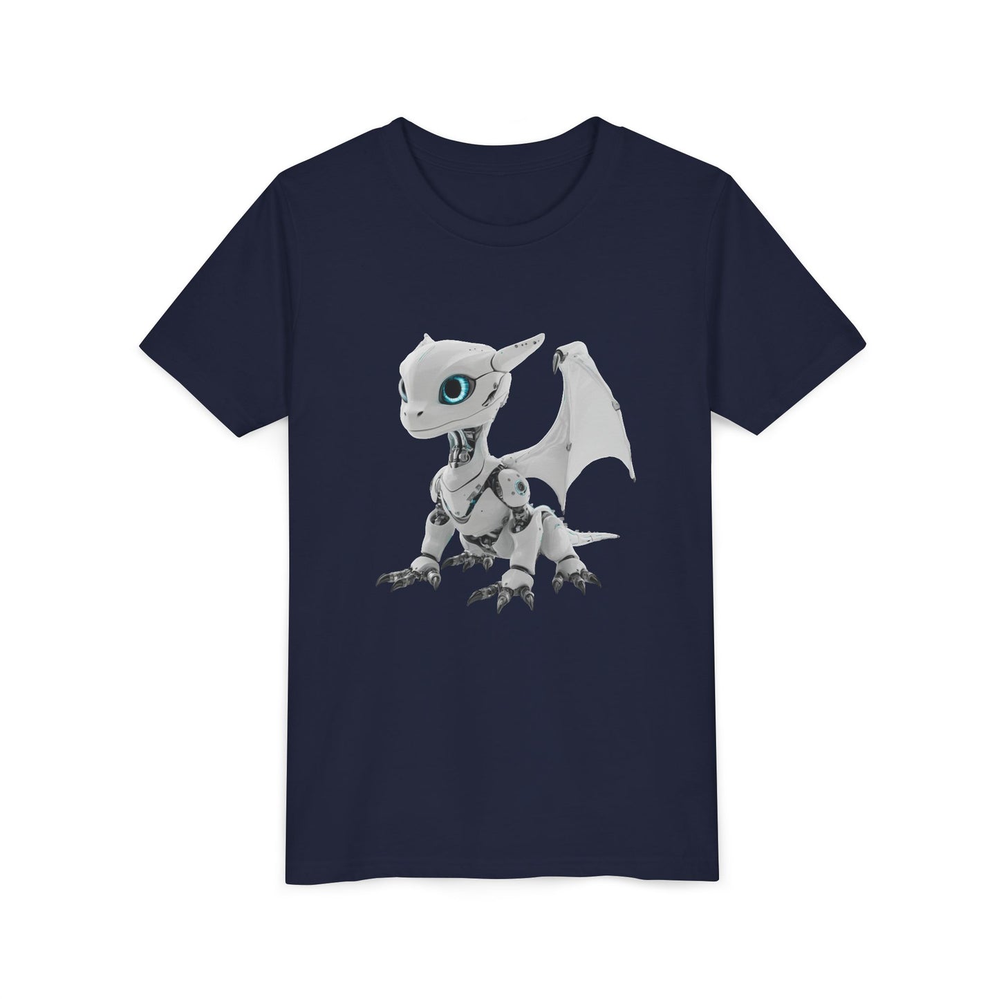 Fun Robot Dragon - Youth Short Sleeve T-Shirt - Teeny Tiny Dragons