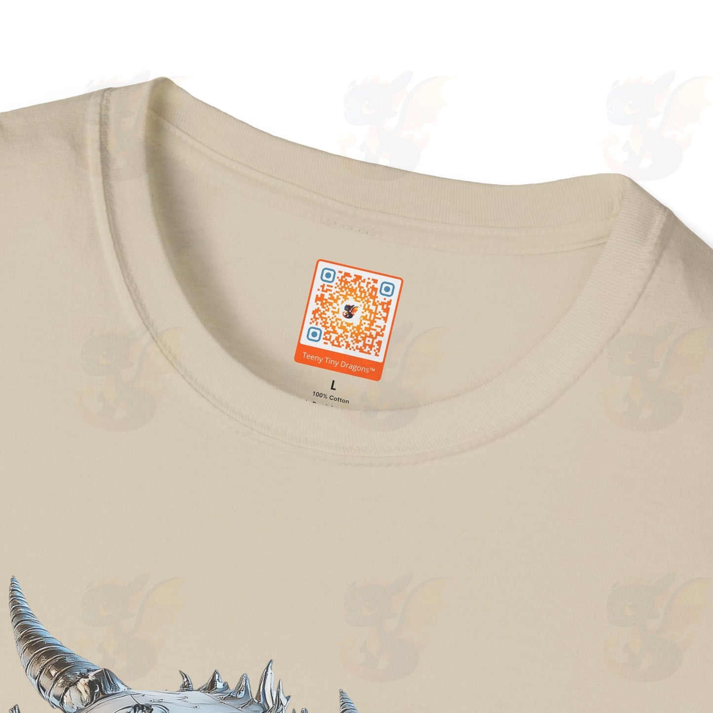 Cute Little Robot Dragon - Adult Robot Dragon Design Unisex Softstyle T-Shirt