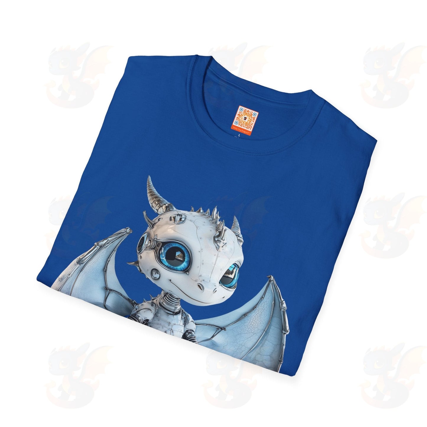 Cute Little Robot Dragon - Adult Robot Dragon Design Unisex Softstyle T-Shirt