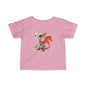 Cute Little Red Robot Dragon Infant Fine Jersey T-Shirt - Teeny Tiny Dragons