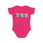 Short Sleeve Baby Bodysuit with 3 Cute Baby Dragons | Teeny Tiny Dragons