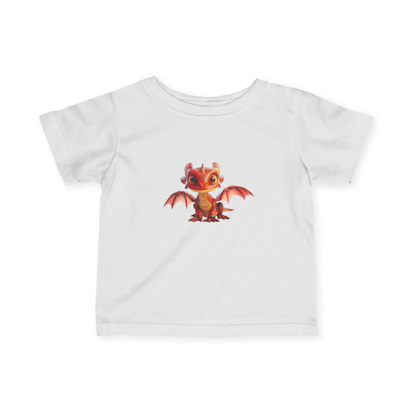 Adorable Red Dragon Infant Fine Jersey T-Shirt - Teeny Tiny Dragons