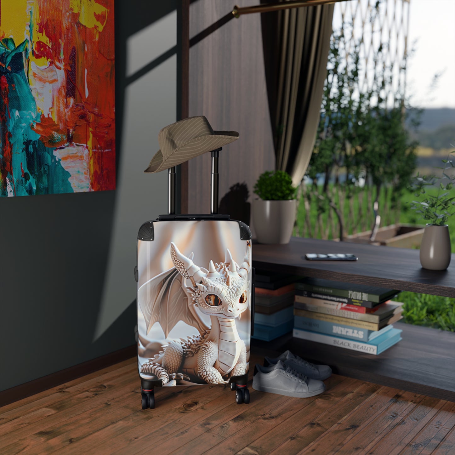 Gorgeous Little White Dragon Suitcase - Teeny Tiny Dragons