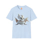 Baby Dragon Hatching from Egg Adult Unisex Softstyle T-Shirt - Teeny Tiny Dragons