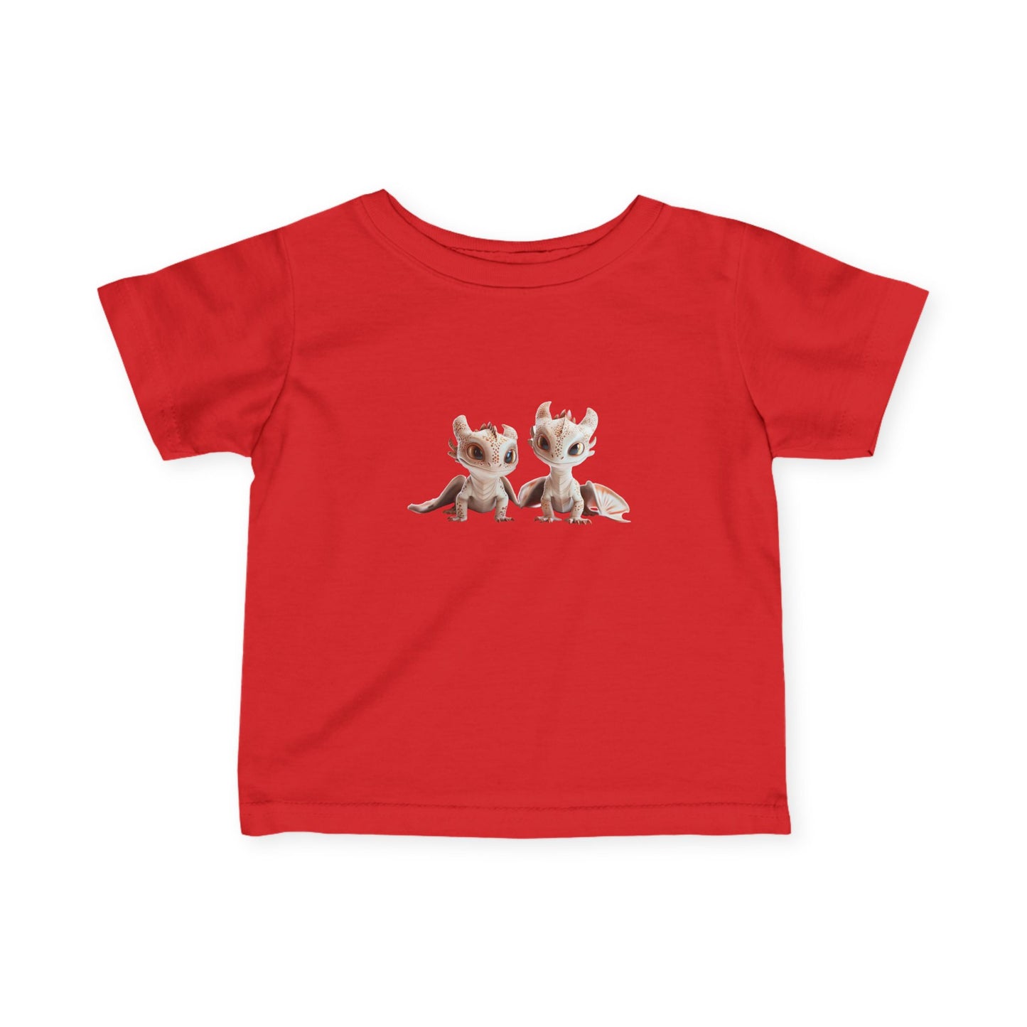 Frosty Twin Baby Dragons Infant Fine Jersey T-Shirt - Teeny Tiny Dragons