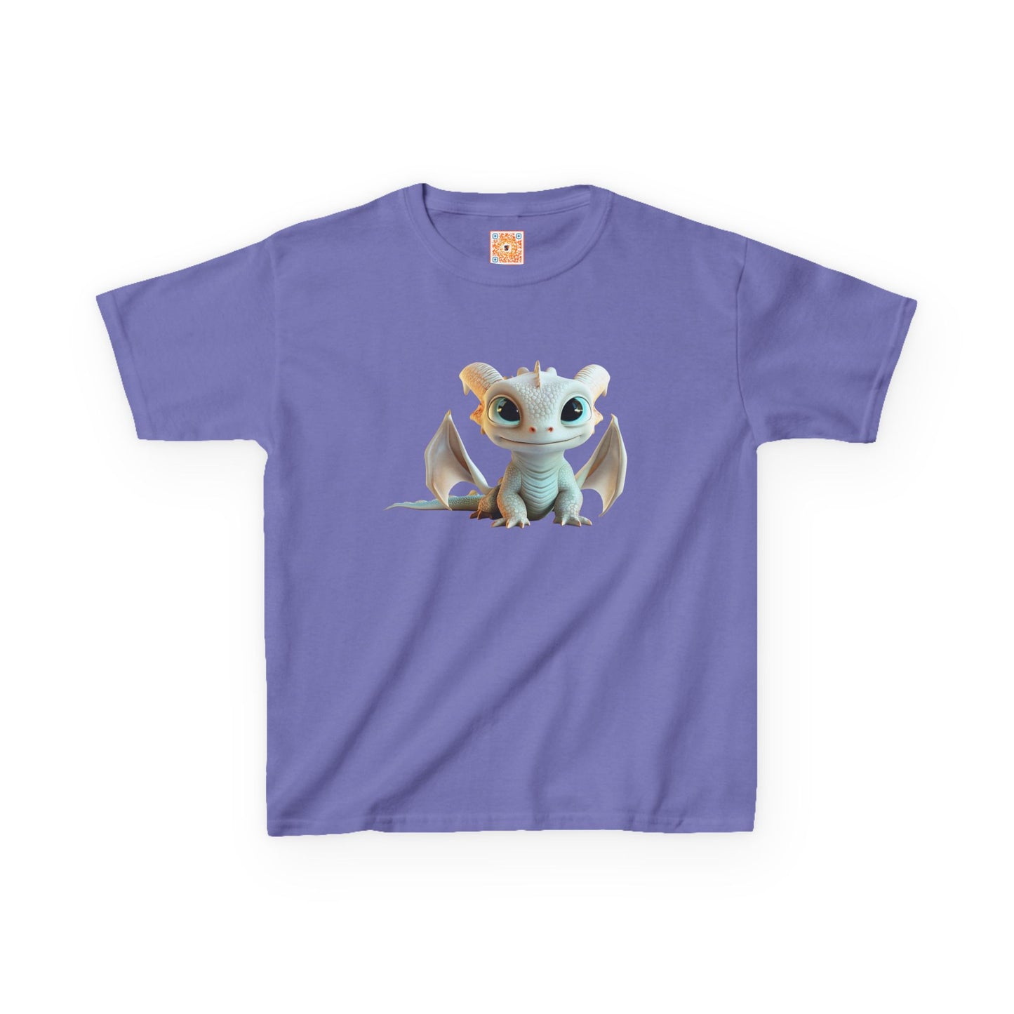 Very Cute Pale Dragon Kids Heavy Cotton T-Shirt - Teeny Tiny Dragons