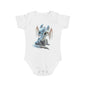 Short Sleeve Baby Bodysuit with an Adorable Baby Dragon
