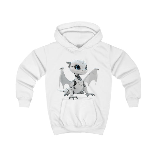 White Robot Dragon Kids Hoodie | Teeny Tiny Dragons