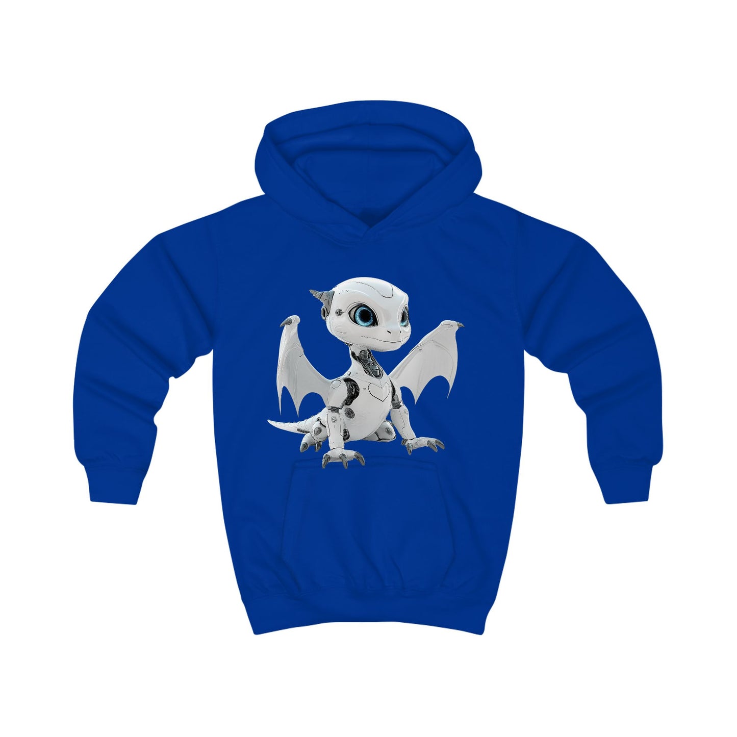 White Robot Dragon Kids Hoodie | Teeny Tiny Dragons