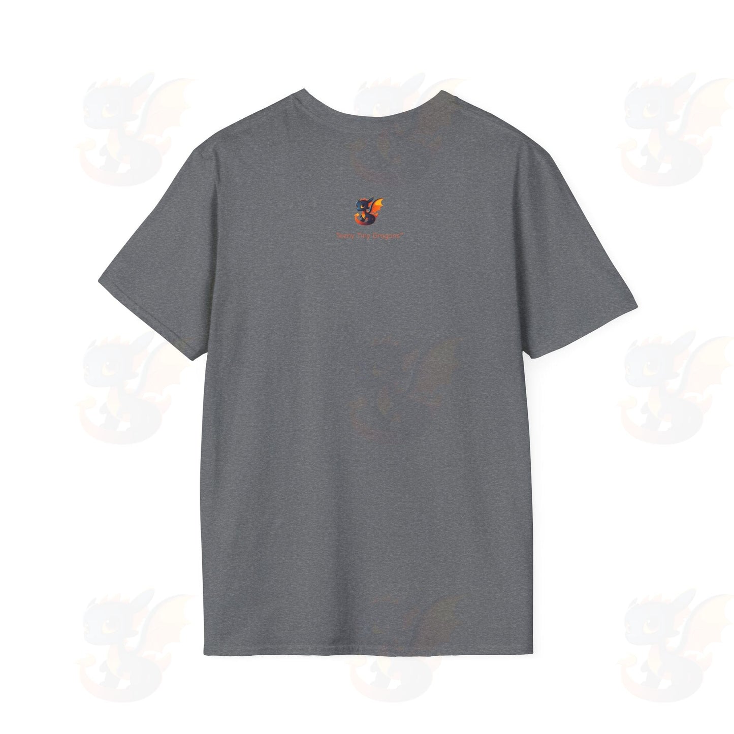 Cute Little Robot Dragon - Adult Robot Dragon Design Unisex Softstyle T-Shirt