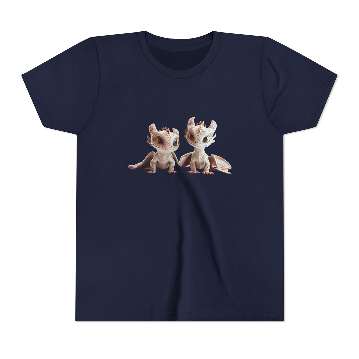 2 Adorable Baby Dragons - Youth Short Sleeve T-Shirt - Teeny Tiny Dragons