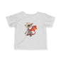 Cute Little Red Robot Dragon Infant Fine Jersey T-Shirt - Teeny Tiny Dragons