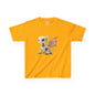 Sitting Grey Robot Dragon Kids 100% Cotton T-Shirt - Teeny Tiny Dragons