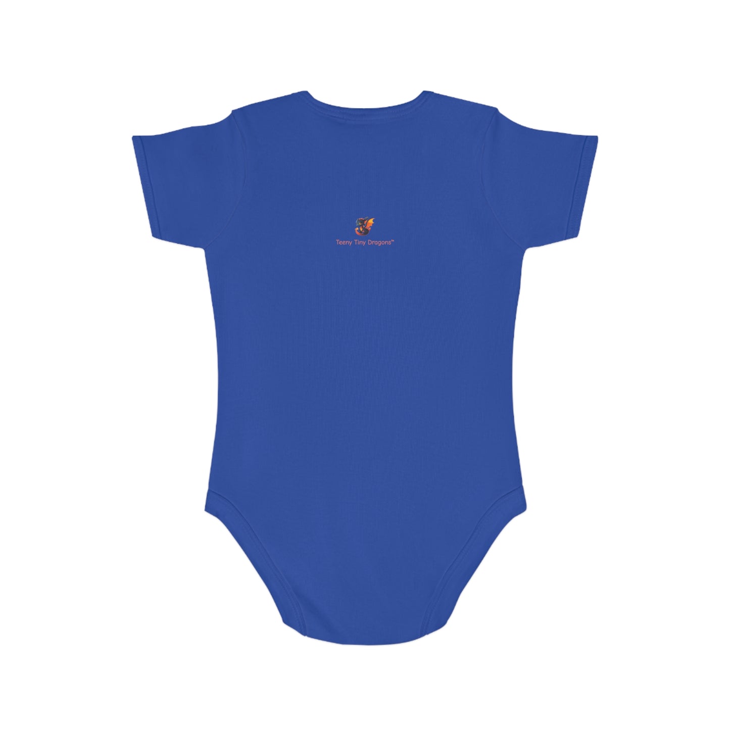 Short Sleeve Baby Bodysuit with an Adorable Baby Dragon