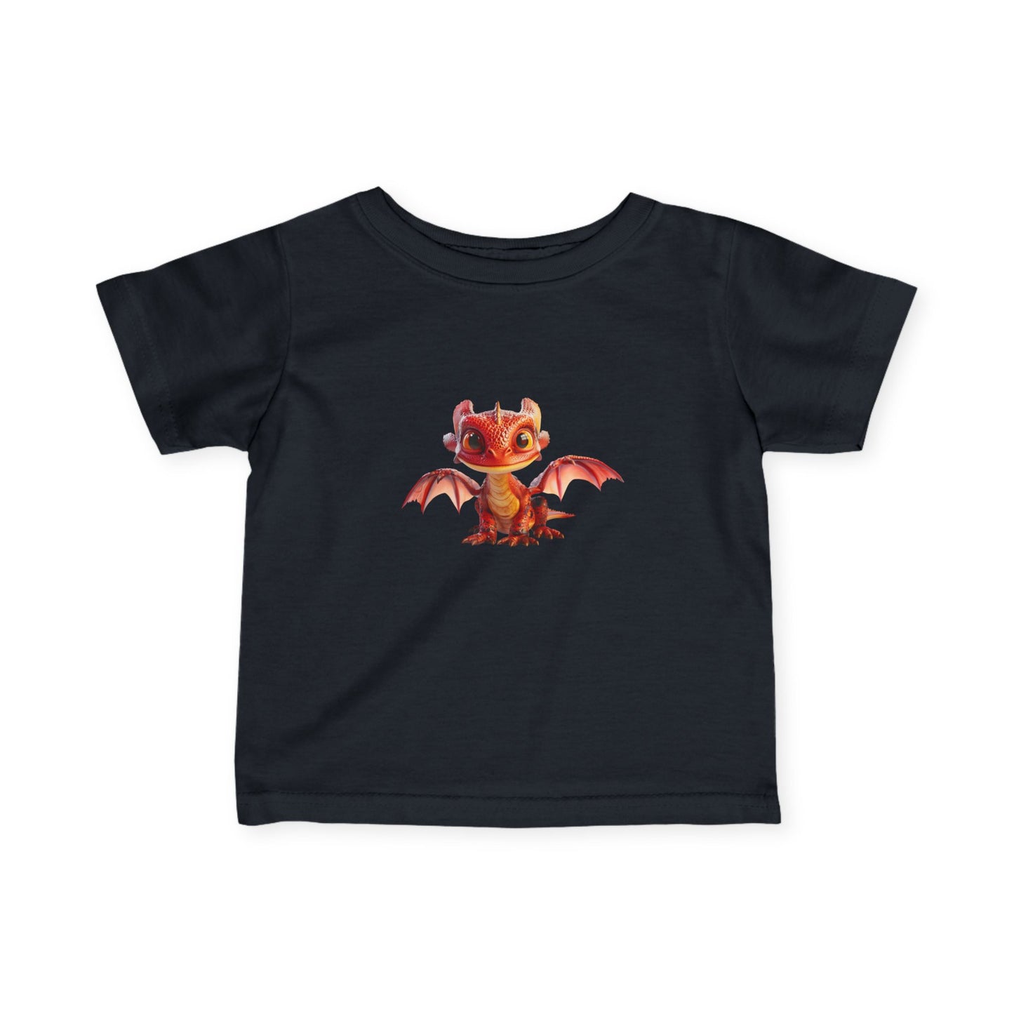 Adorable Red Dragon Infant Fine Jersey T-Shirt - Teeny Tiny Dragons