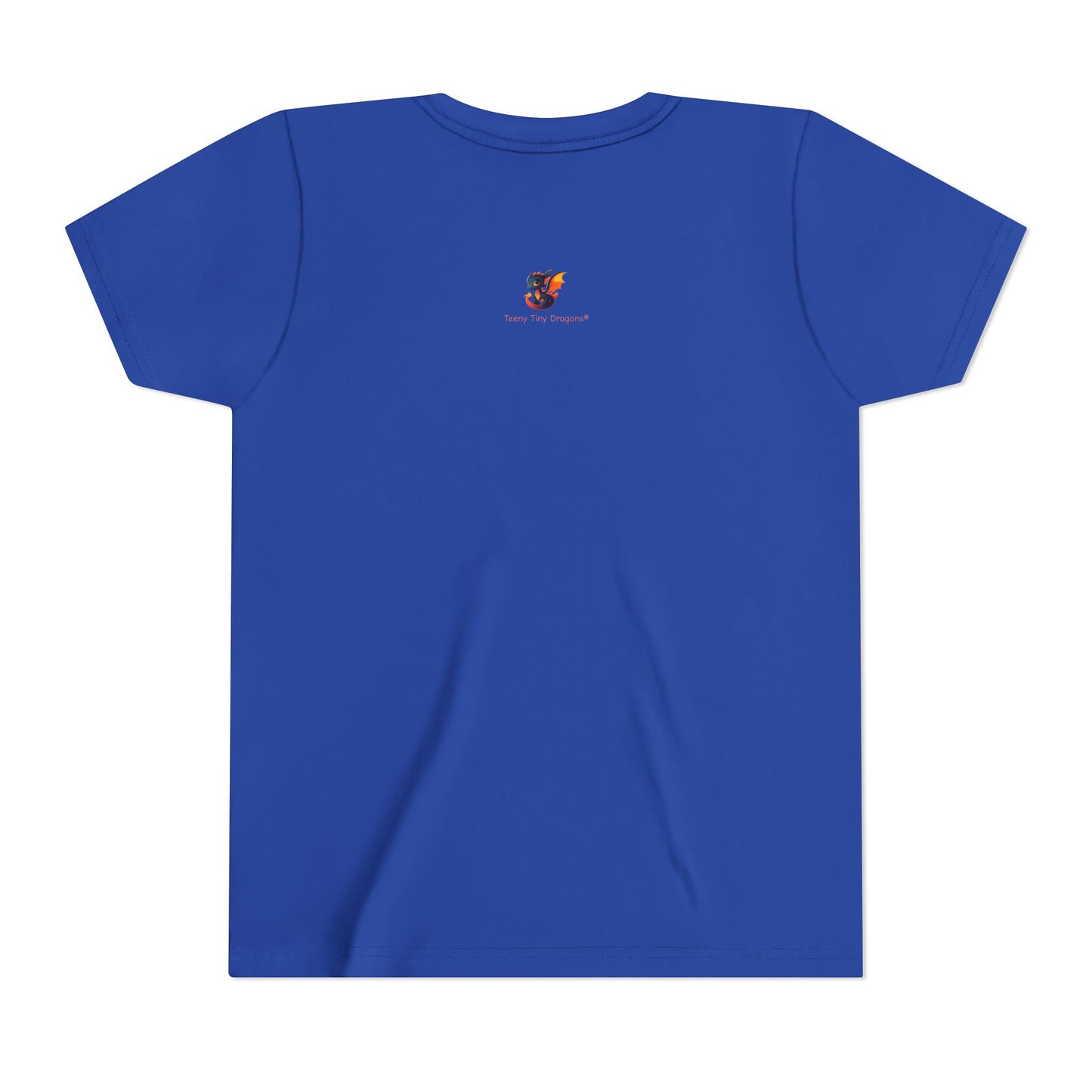 White Robot Dragon - Youth Short Sleeve T-Shirt - Teeny Tiny Dragons