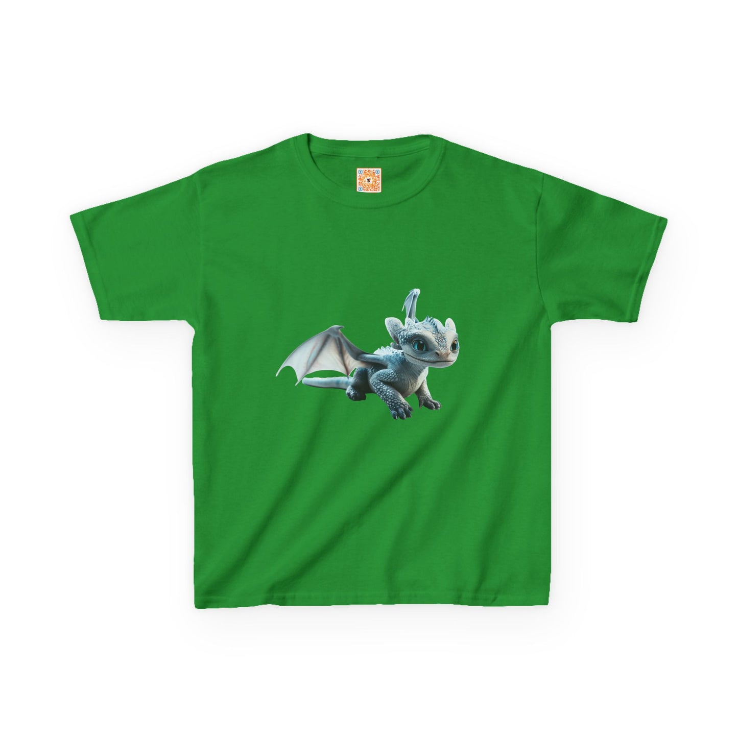 Flying White Dragon Kids Heavy Cotton T-Shirt - Teeny Tiny Dragons