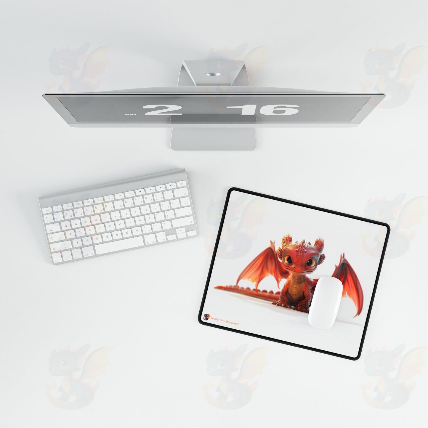 Beautiful Little Red Dragon Mouse Mat