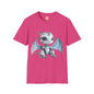 Blue Robot Dragon Adult Unisex Softstyle T-Shirt - Teeny Tiny Dragons