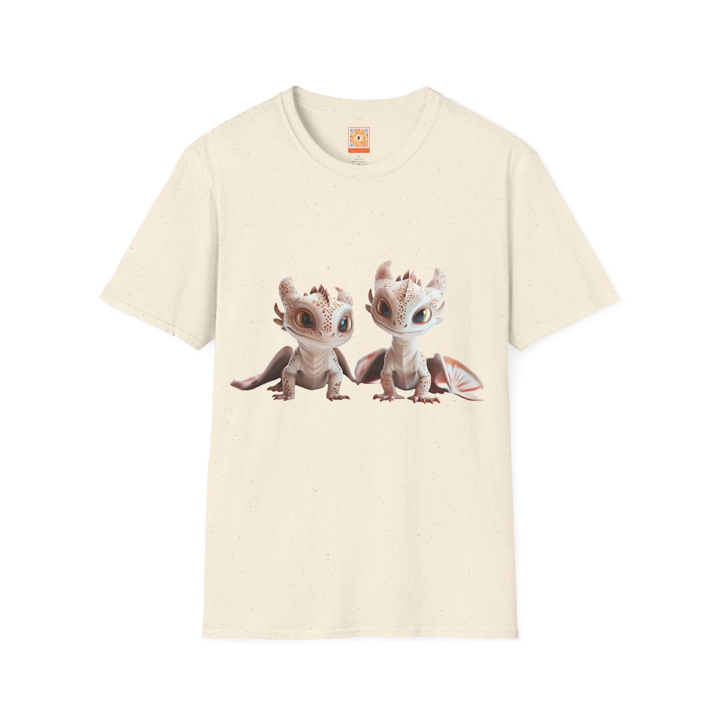 Twin Baby Dragons Adult Unisex Softstyle T-Shirt - Teeny Tiny Dragons