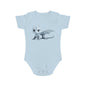 Short Sleeve Baby Bodysuit with an Adorable Baby Dragon