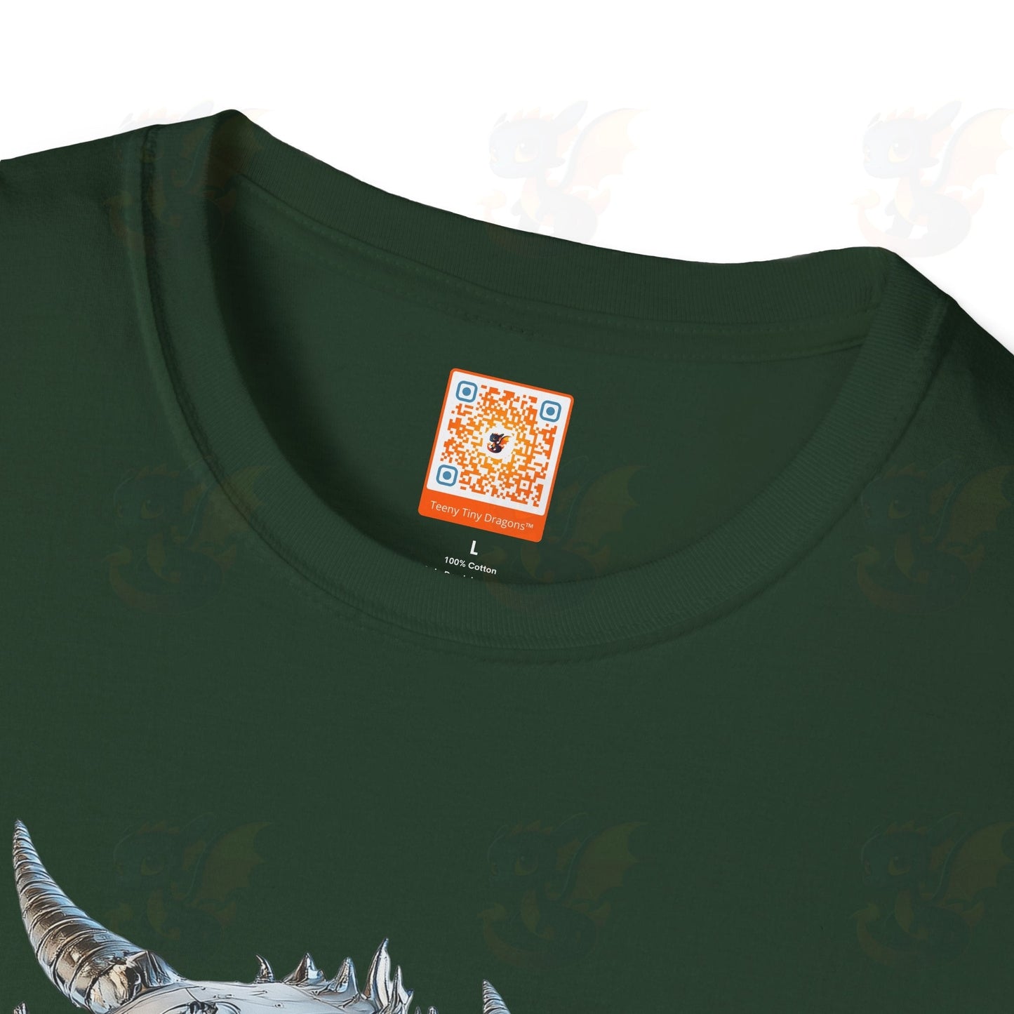 Cute Little Robot Dragon - Adult Robot Dragon Design Unisex Softstyle T-Shirt
