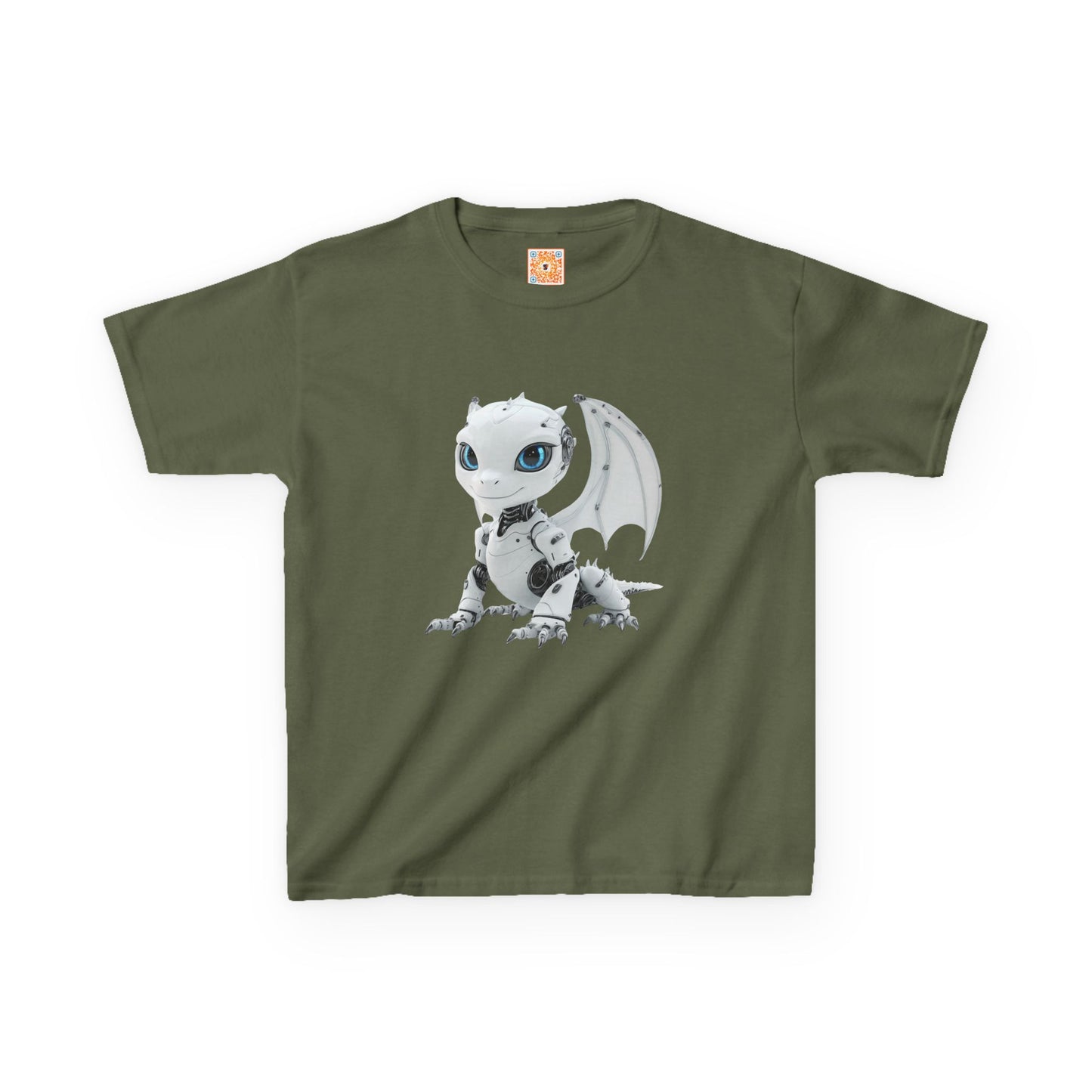 Happy Robot Dragon Kids Heavy Cotton T-Shirt - Teeny Tiny Dragons
