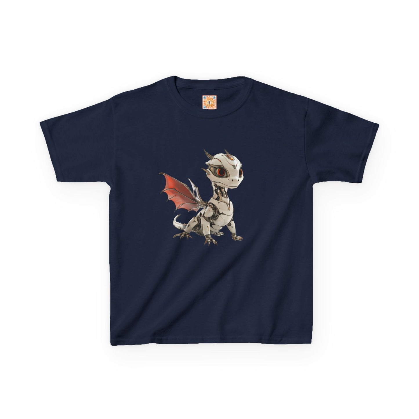 Amber Robot Dragon Heavy Cotton T-Shirt - Teeny Tiny Dragons