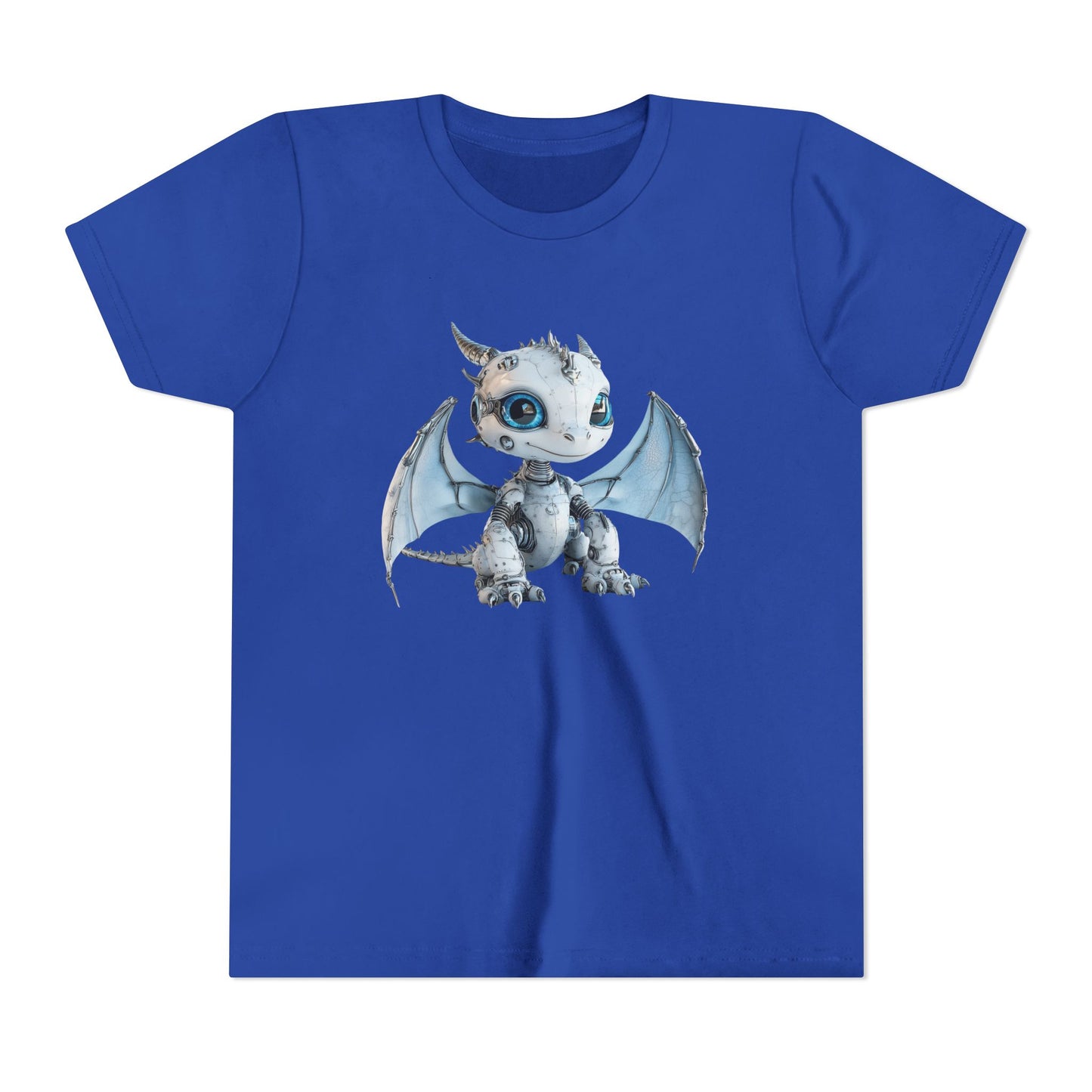 White Robot Dragon Kids Tee - Fun Adventure Design - Teeny Tiny Dragons