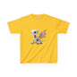 Sitting Grey Robot Dragon Kids 100% Cotton T-Shirt - Teeny Tiny Dragons