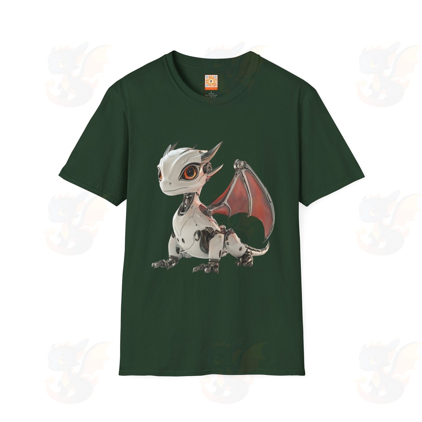 Adult Robot Dragon Design Unisex Softstyle T-Shirt