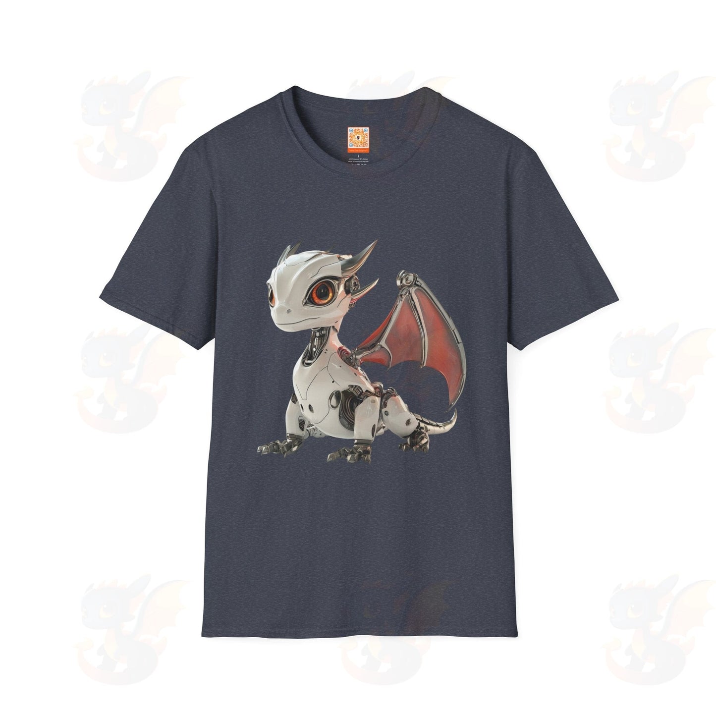 Adult Robot Dragon Design Unisex Softstyle T-Shirt