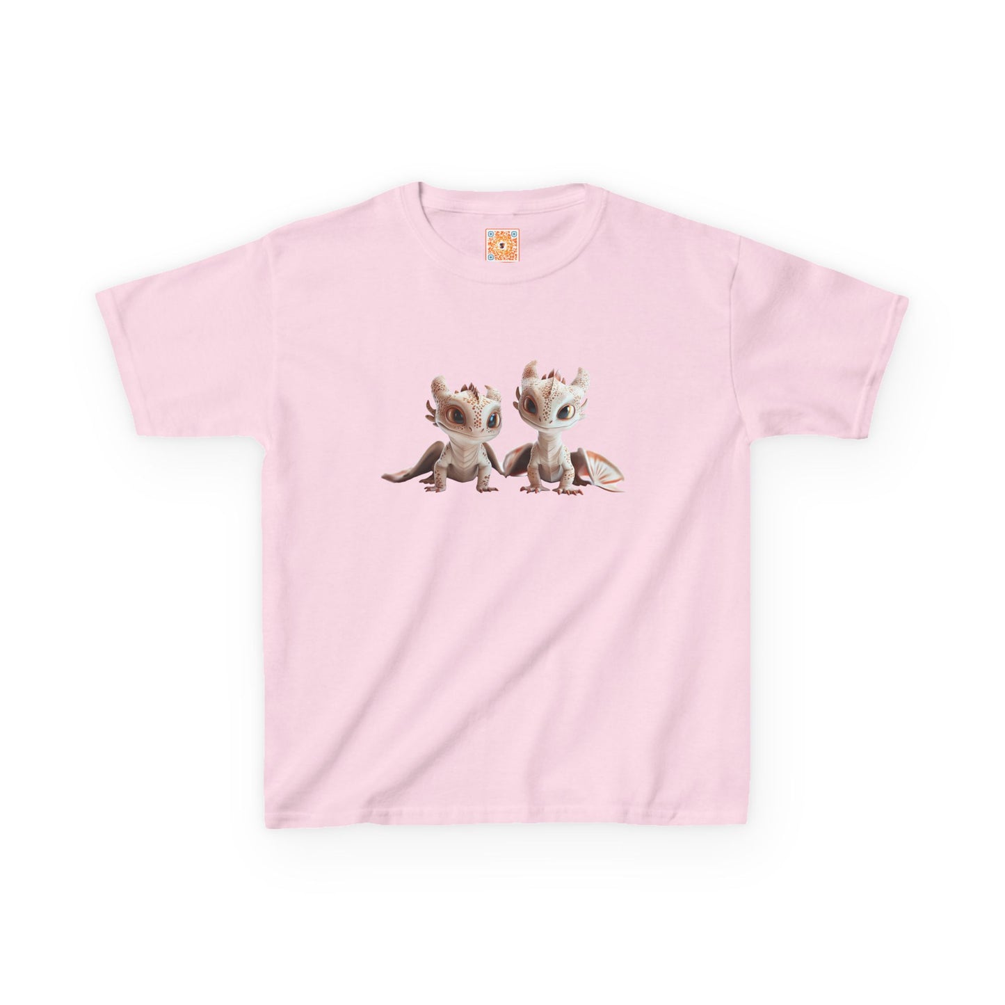 2 Adorable Dragons Kids Heavy Cotton T-Shirt - Teeny Tiny Dragons