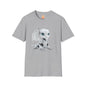 White Robot Dragon Adult Unisex Softstyle T-Shirt - Teeny Tiny Dragons
