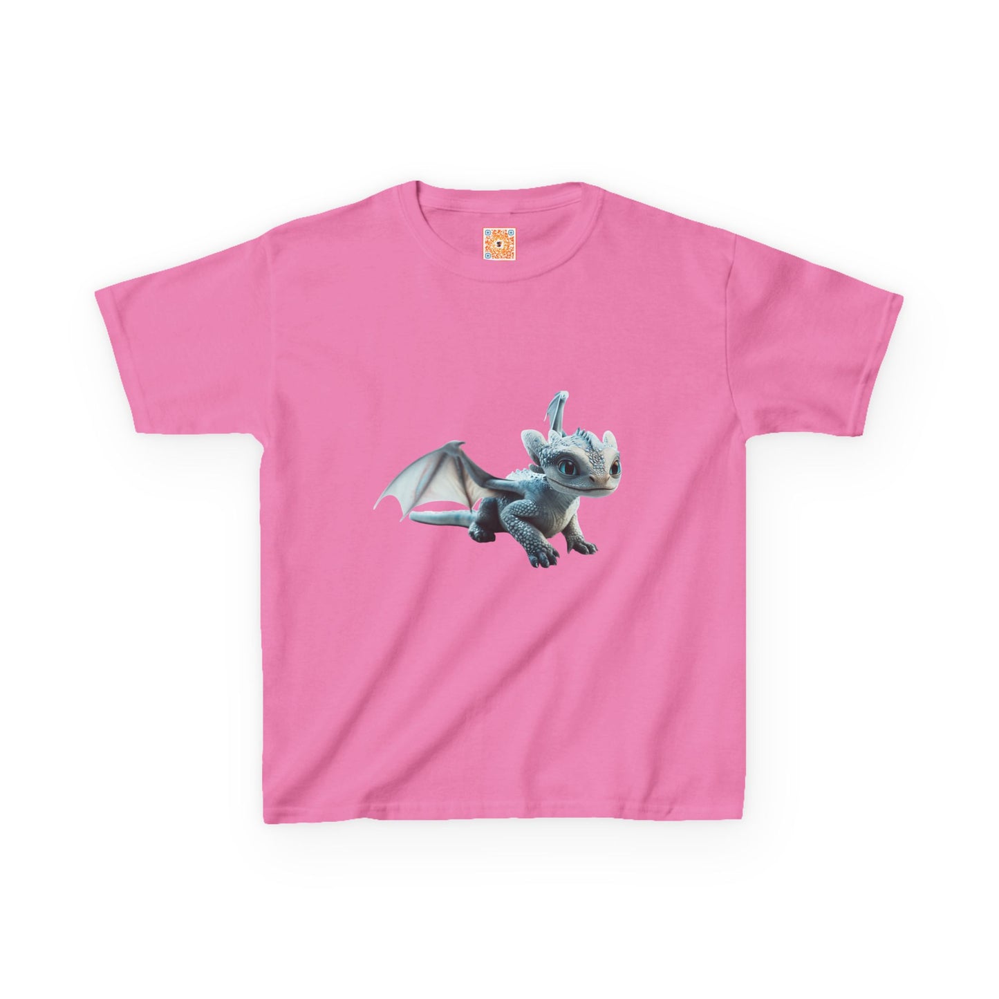 Flying White Dragon Kids Heavy Cotton T-Shirt - Teeny Tiny Dragons