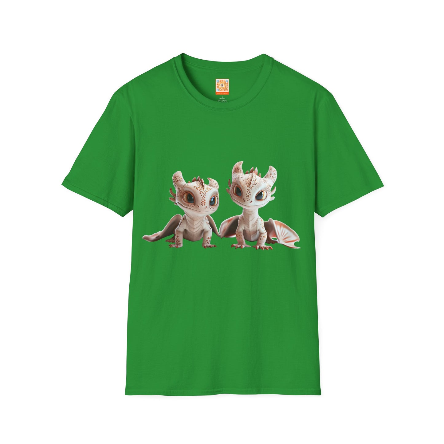 Twin Baby Dragons Adult Unisex Softstyle T-Shirt - Teeny Tiny Dragons