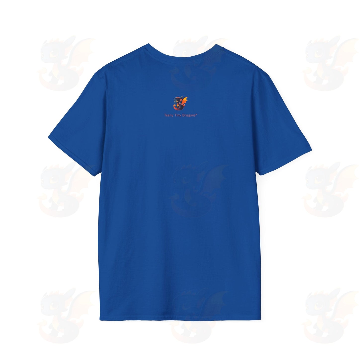 Cute Little Robot Dragon - Adult Robot Dragon Design Unisex Softstyle T-Shirt