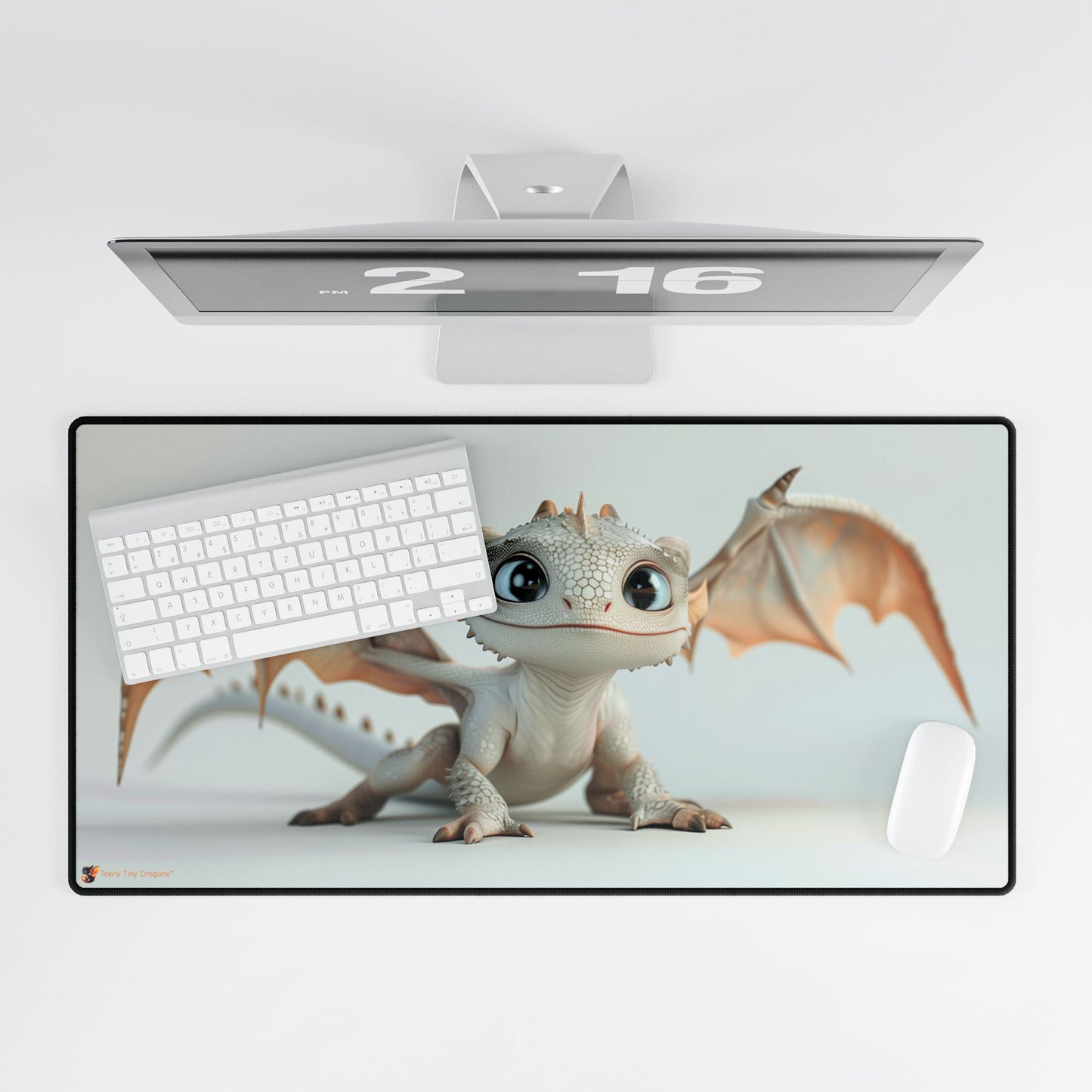 Cute Little Dragon Desk Mat - Teeny Tiny Dragons