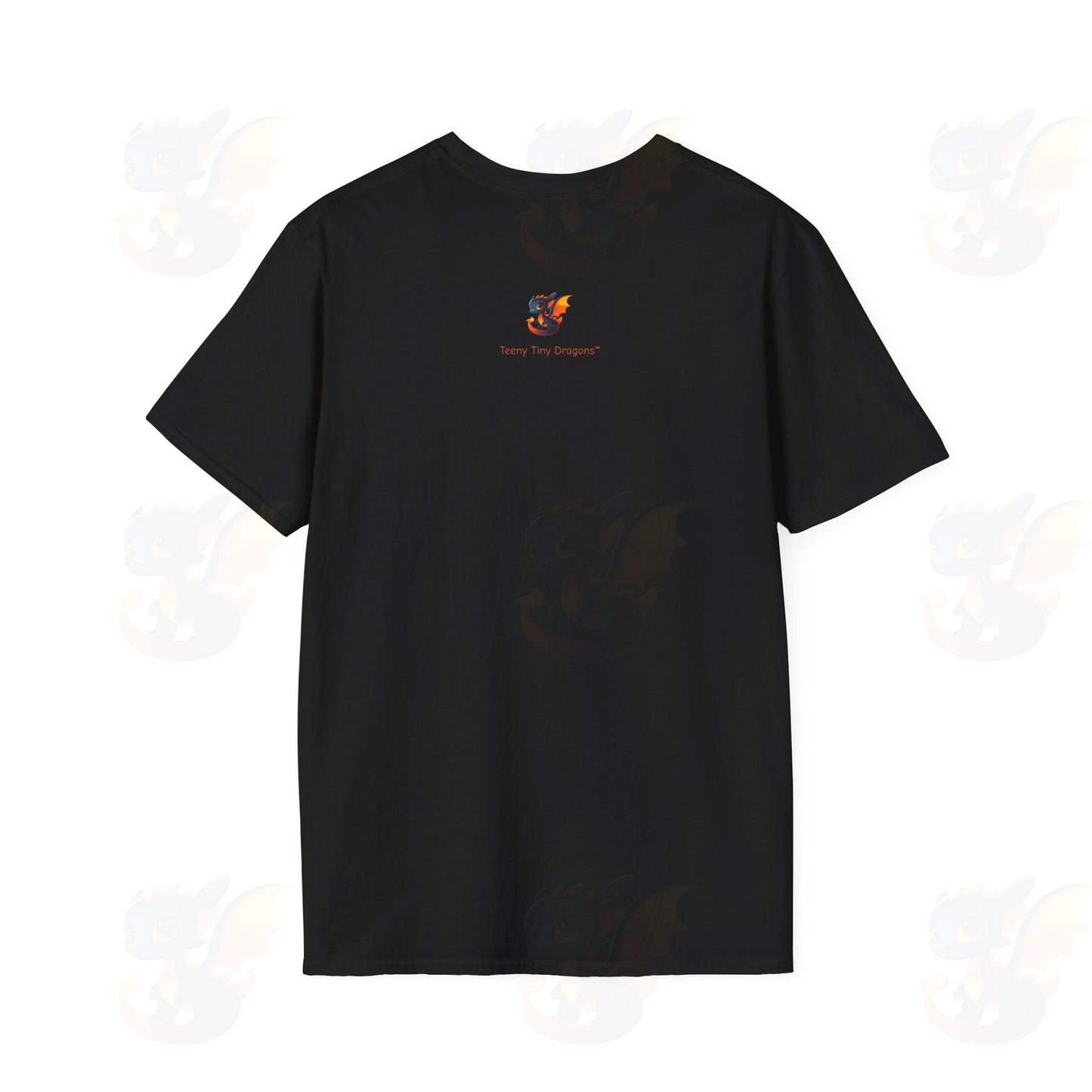 Cute Little Robot Dragon - Adult Robot Dragon Design Unisex Softstyle T-Shirt