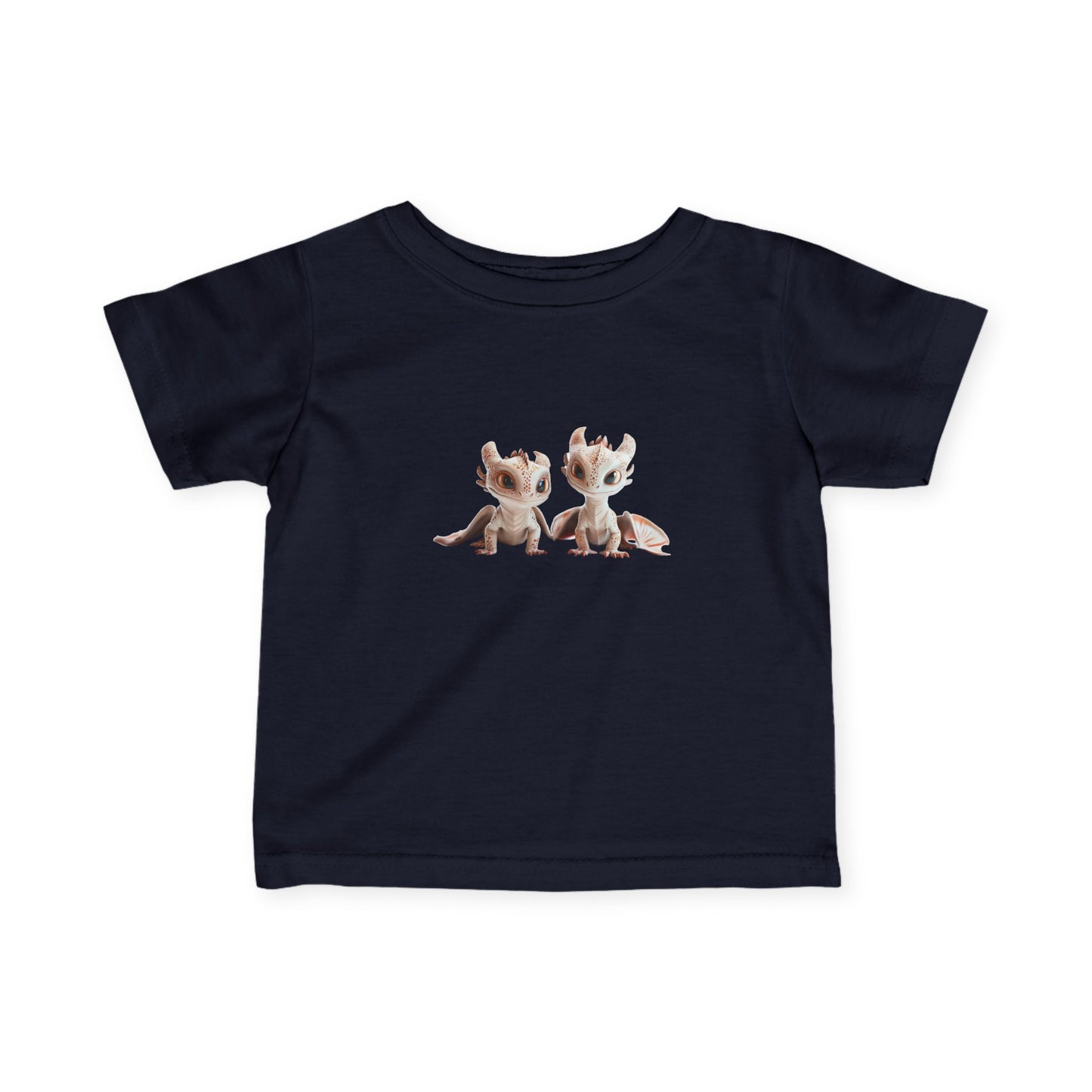 Frosty Twin Baby Dragons Infant Fine Jersey T-Shirt - Teeny Tiny Dragons