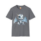 Blue Robot Dragon Adult Unisex Softstyle T-Shirt - Teeny Tiny Dragons