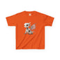 Sitting Grey Robot Dragon Kids 100% Cotton T-Shirt - Teeny Tiny Dragons