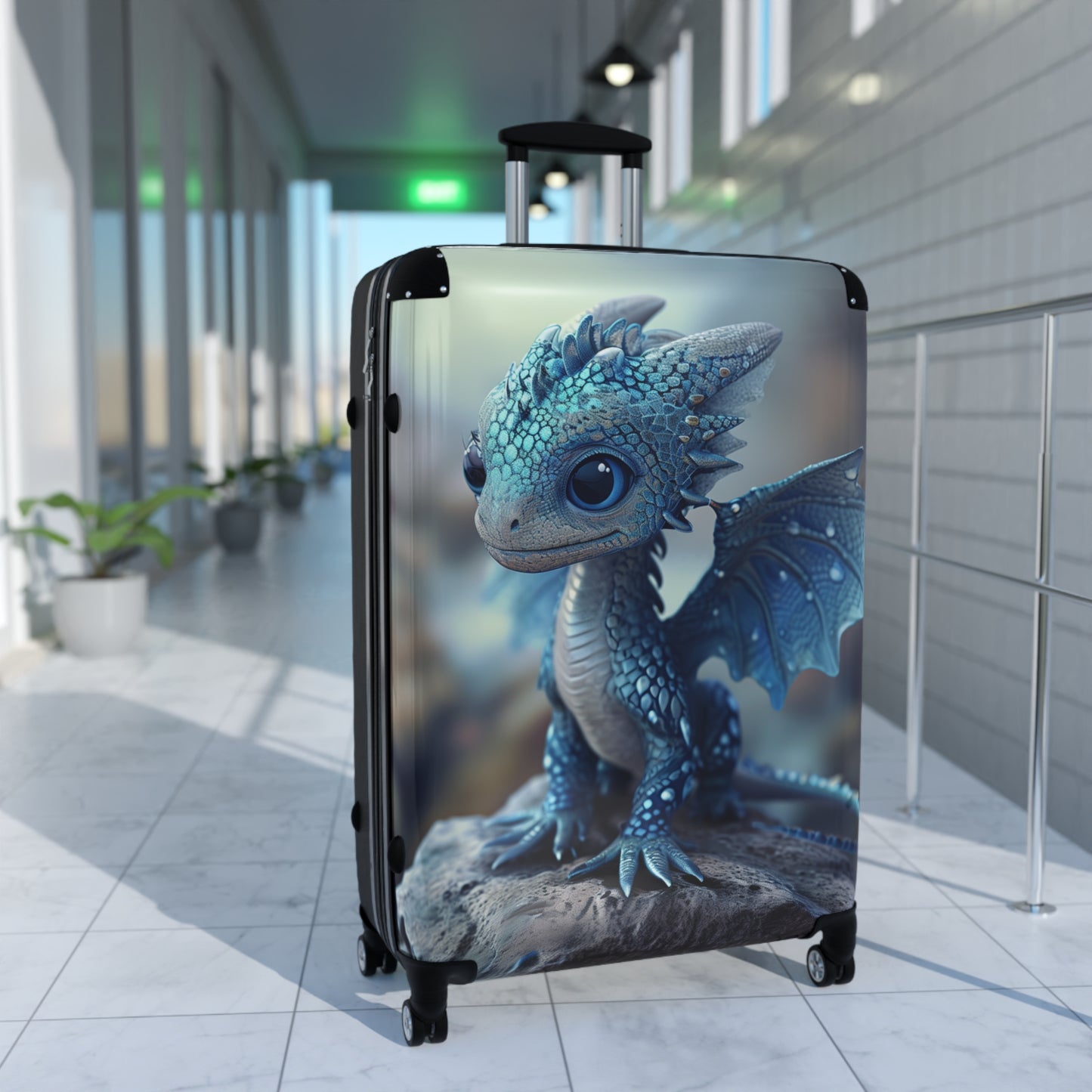 Beautiful Blue Dragon Kids Suitcase | Teeny Tiny Dragons