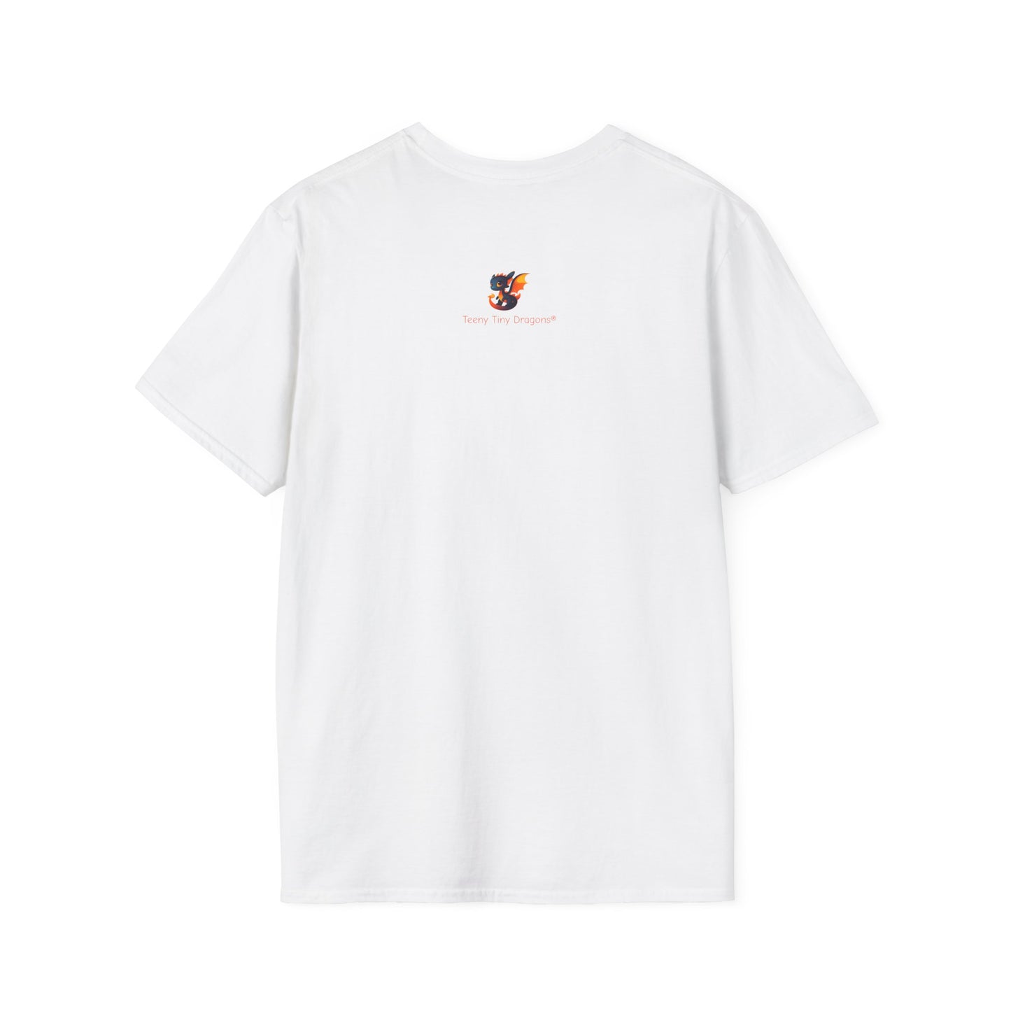 Gorgeous Little Blue Dragon Adult Unisex Softstyle T-Shirt - Teeny Tiny Dragons