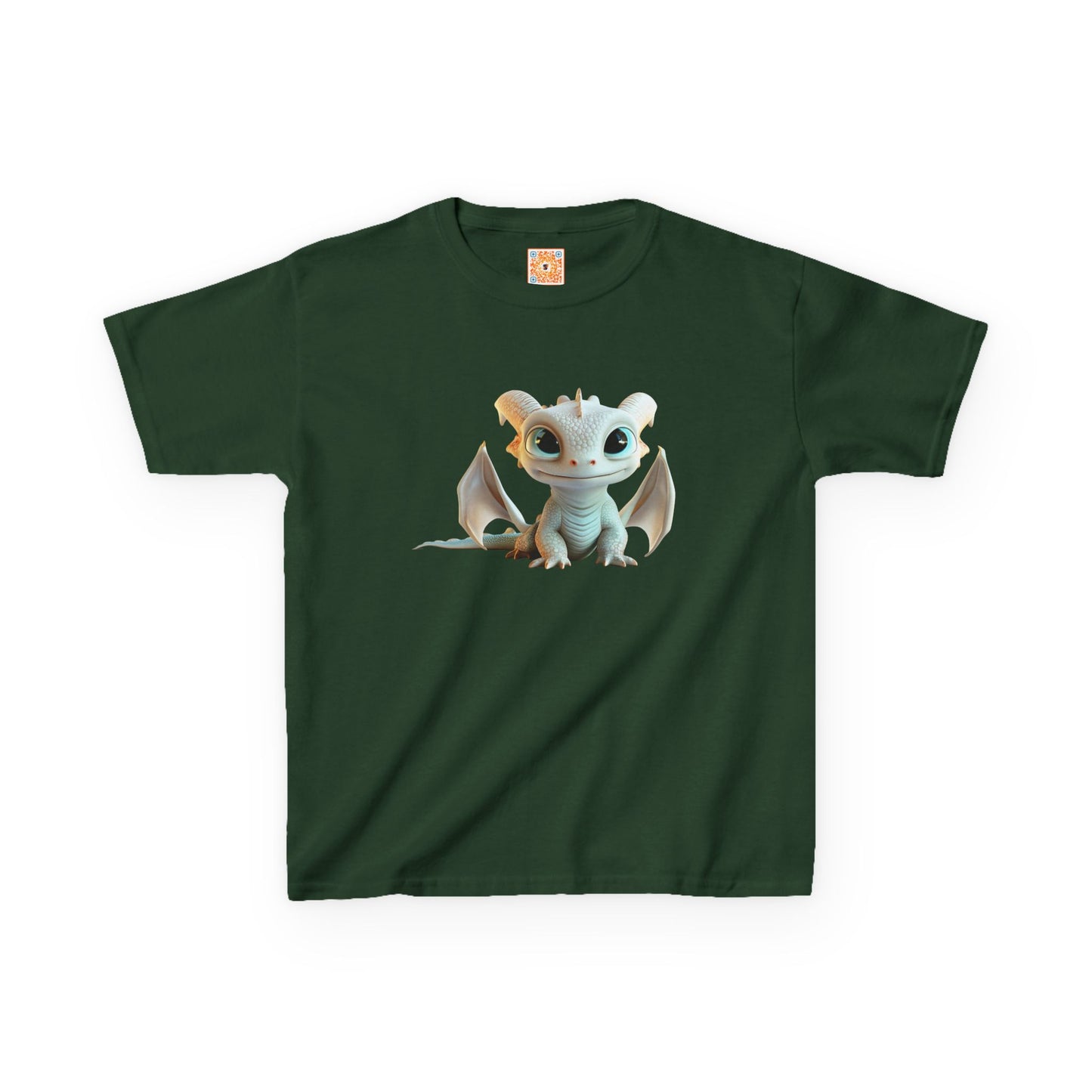Very Cute Pale Dragon Kids Heavy Cotton T-Shirt - Teeny Tiny Dragons