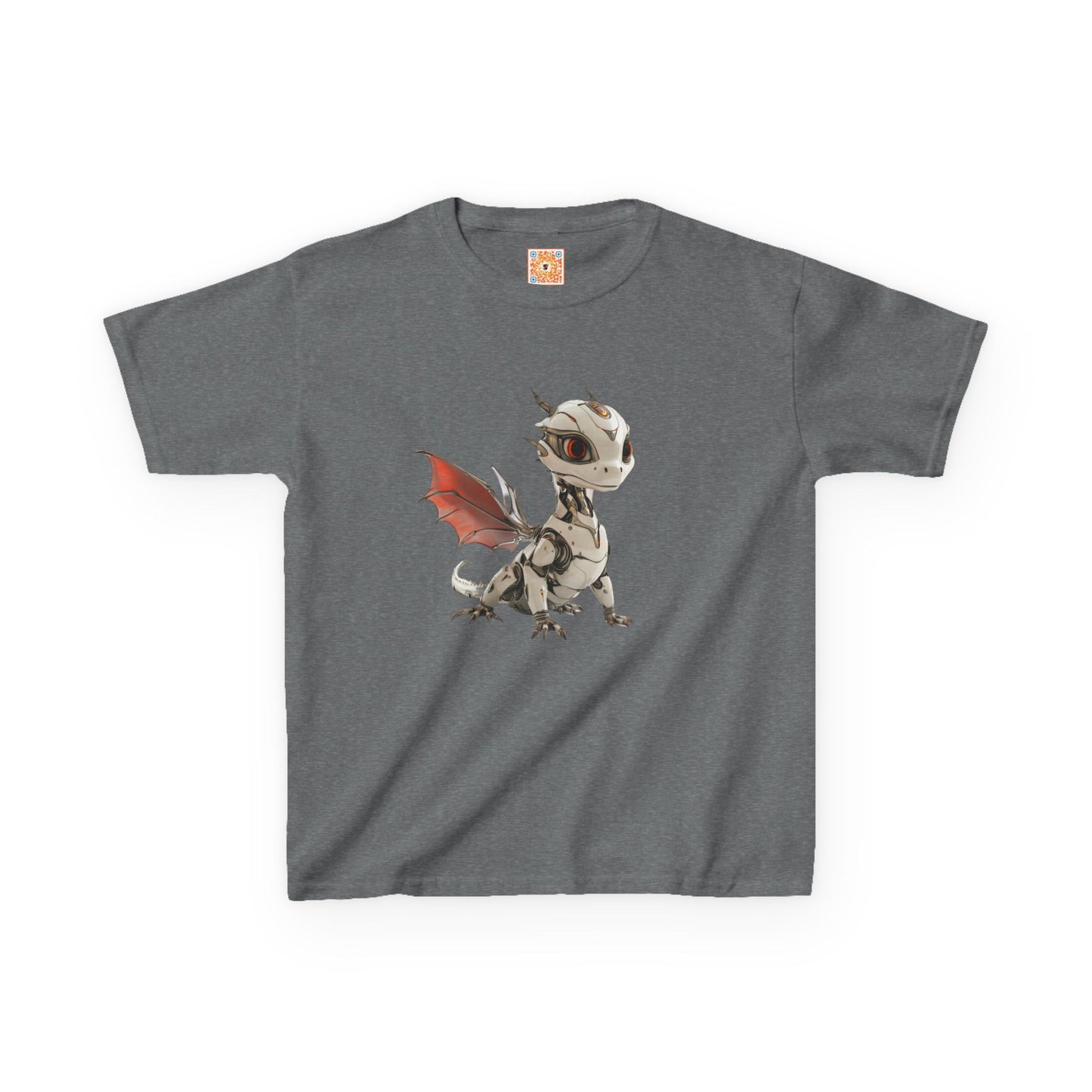 Amber Robot Dragon Heavy Cotton T-Shirt - Teeny Tiny Dragons
