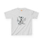 Cute White Robot Dragon Kids Heavy Cotton T-Shirt - Teeny Tiny Dragons